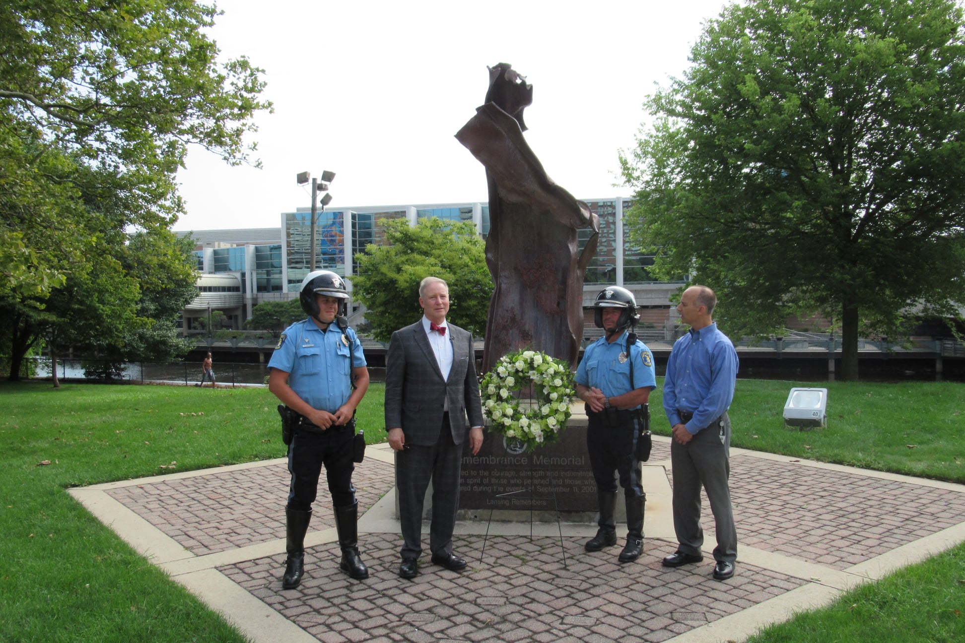 Wreath ceremony 9/11 monument